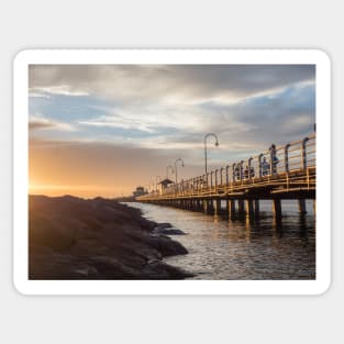 St Kilda Pier Sunset Sticker